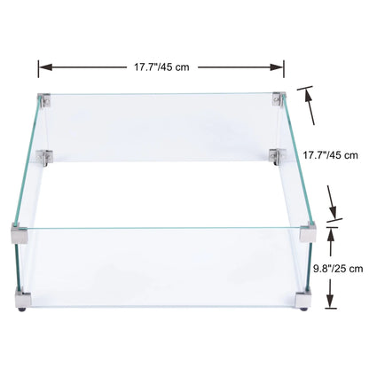 Elementi Tempered Glass Wind Screens – Rectangular, Square & Round