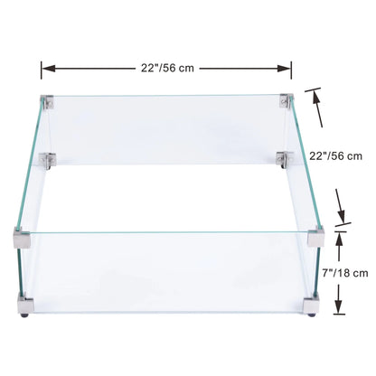 Elementi Tempered Glass Wind Screens – Rectangular, Square & Round