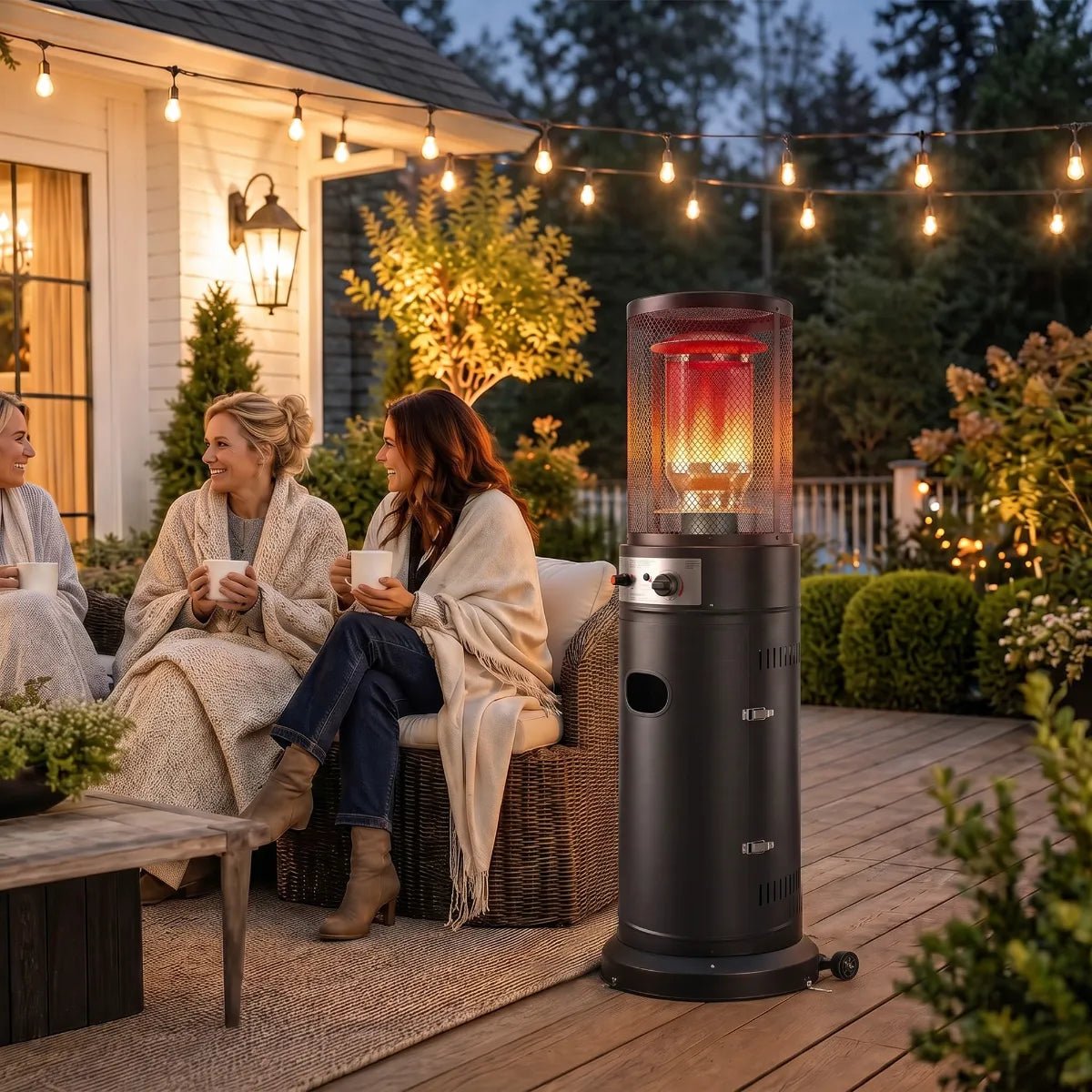 Outsunny 11 kW Gas Patio Heater — Portable, Safe & Modern Outdoor Heating