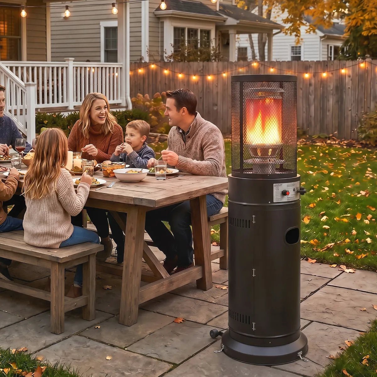 Outsunny 11 kW Gas Patio Heater — Portable, Safe & Modern Outdoor Heating