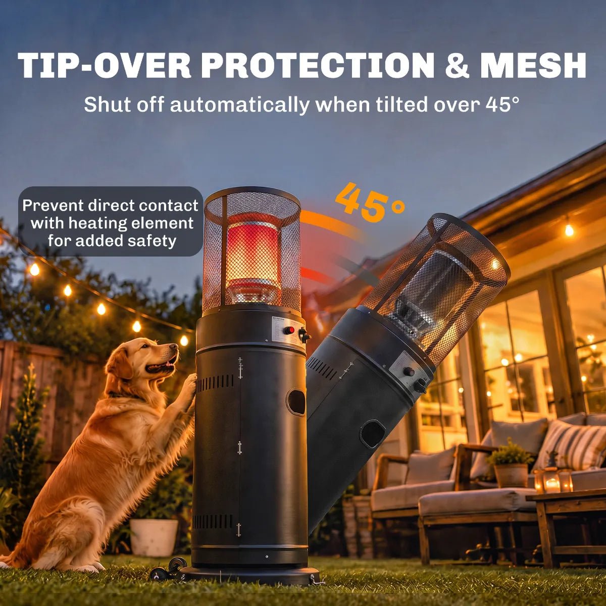 Outsunny 11 kW Gas Patio Heater — Portable, Safe & Modern Outdoor Heating