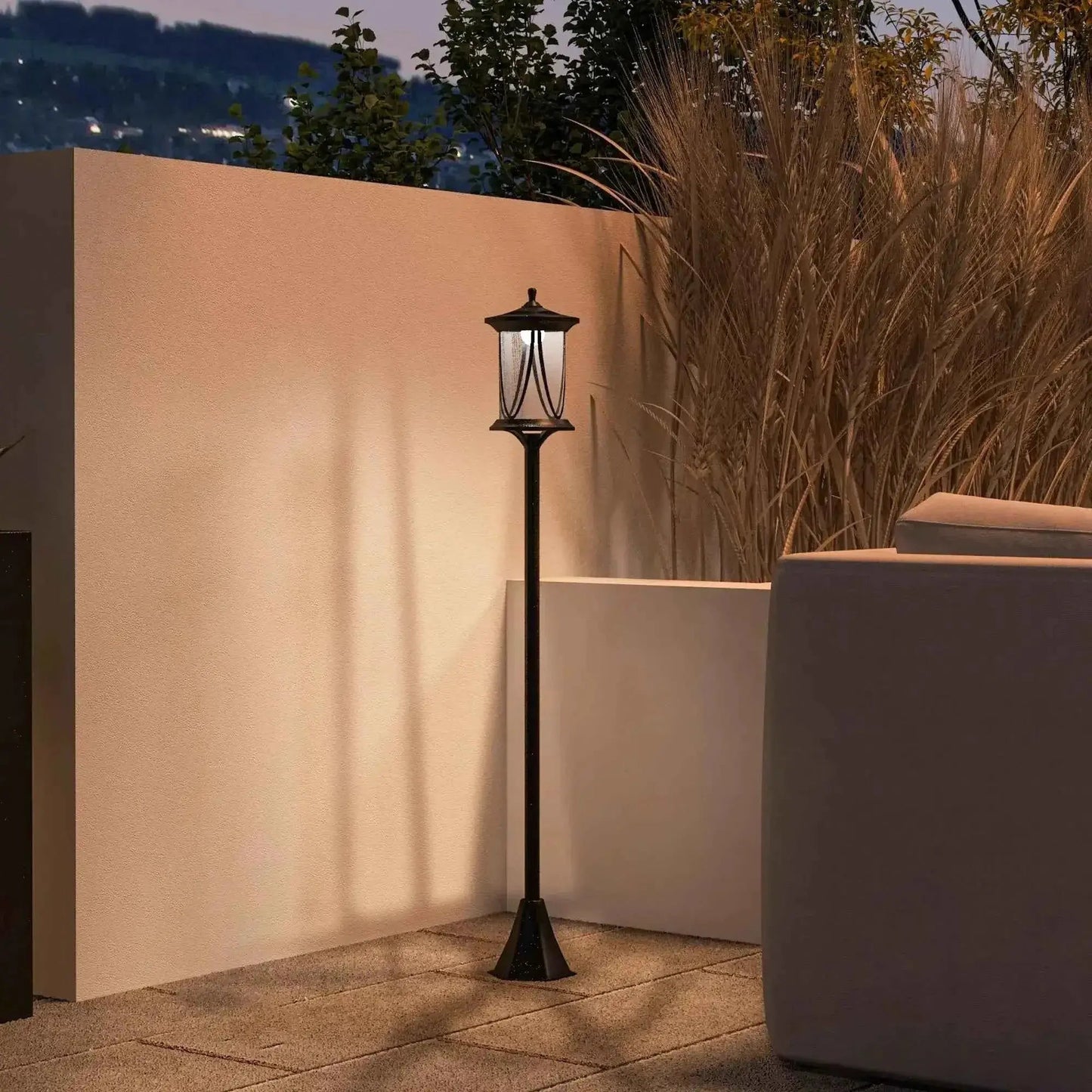 Outsunny 1.3 M LED Outdoor Street Light, Waterproof IP44, Cool White | B30-055V00BK