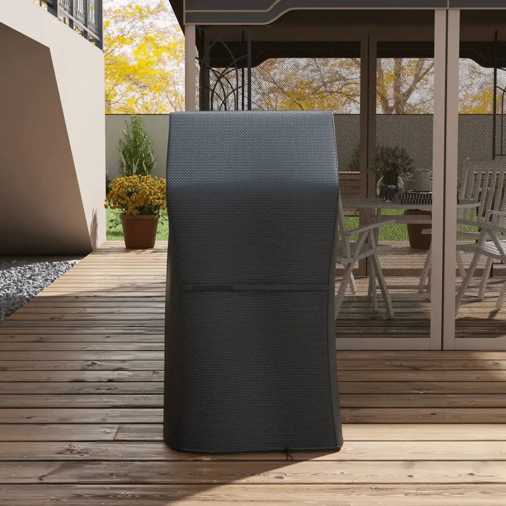 Outsunny 147 x 61cm Plastic Coated Protective Grill Cover - Black 84G - 465V01BK - Garden & Outdoor