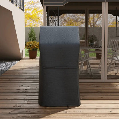 Outsunny 147 x 61cm Plastic Coated Protective Grill Cover - Black 84G - 465V01BK - Garden & Outdoor