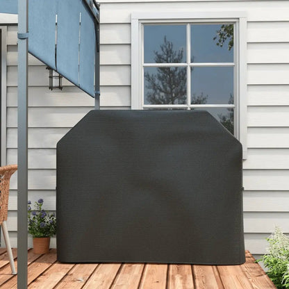 Outsunny 147 x 61cm Plastic Coated Protective Grill Cover - Black 84G - 465V01BK - Garden & Outdoor