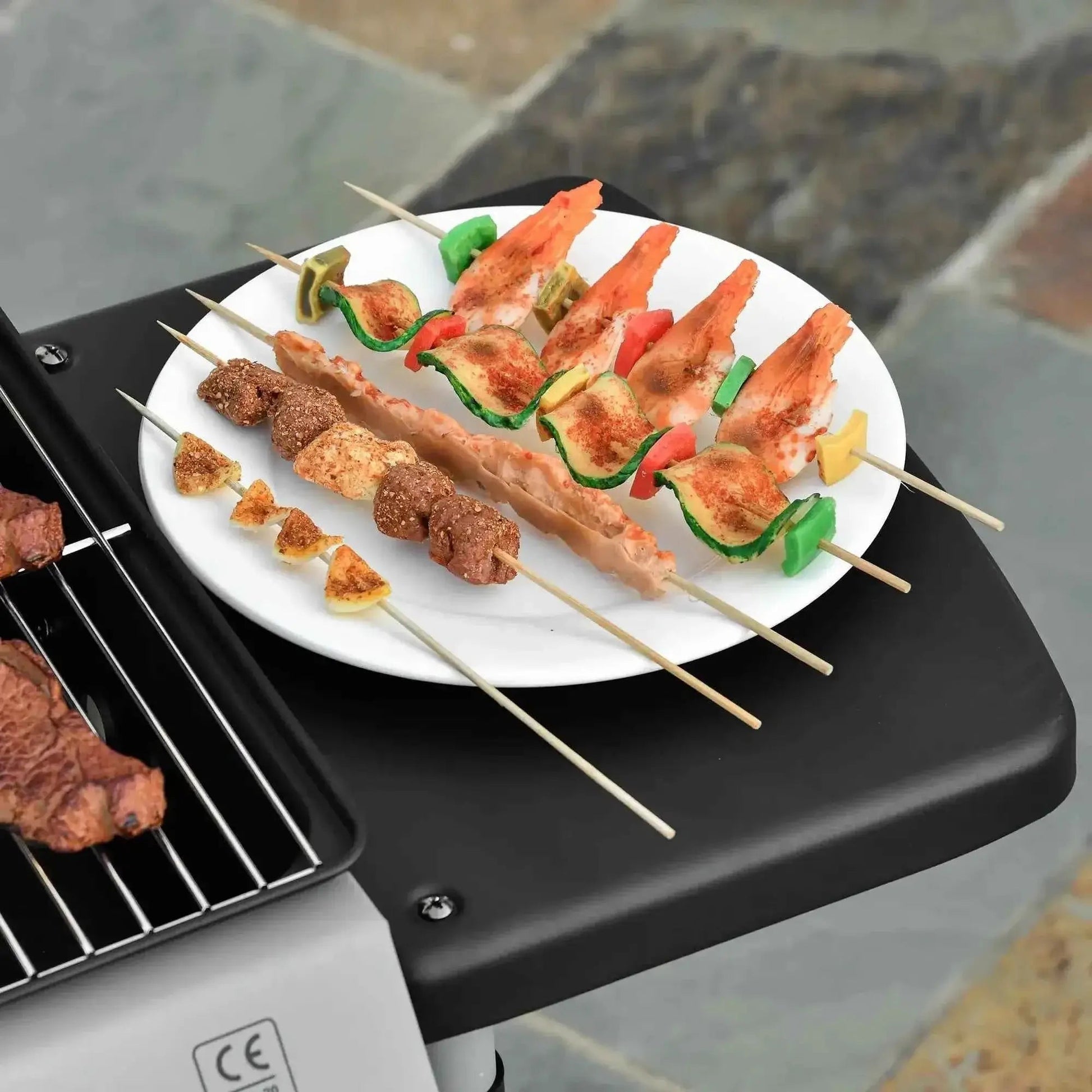 Outsunny 2-Burner Gas BBQ Trolley with Lid & Side Shelves - Grey | 846-063V70GY