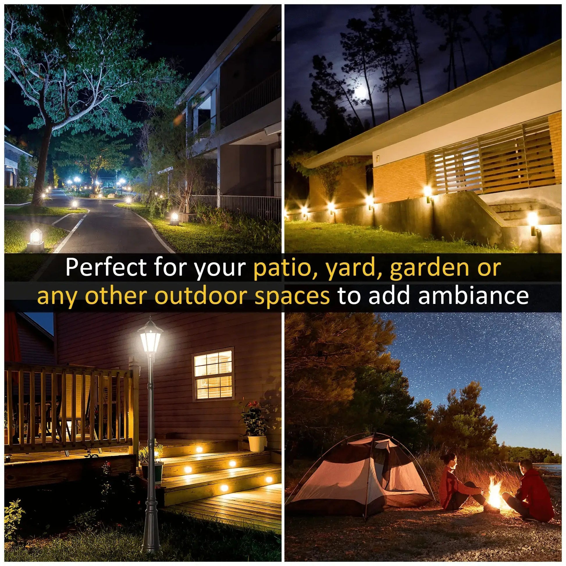 Outsunny 2.4 m Garden Lamp Post Light, LED Solar Powered Patio Path Lighting Lamp with Aluminium Frame, PIR Motion Sensor for Lawn, Pathway, Driveway, Black B30 - 029V00BK - Garden & Outdoor