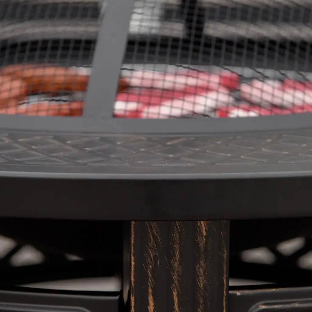 Outsunny 2‑in‑1 Fire Pit & BBQ Grill | 842 - 262 - Fire Pits, Fireplaces, Heating