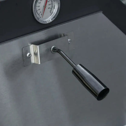 Outsunny Outdoor Garden Pizza Oven Charcoal BBQ Grill 3 - Tier Freestanding w/ Chimney, Mesh Shelf, Thermometer Handles, Wheels Garden Party Gathering Stainless Steel Cooker 846 - 051 - Garden & Outdoor