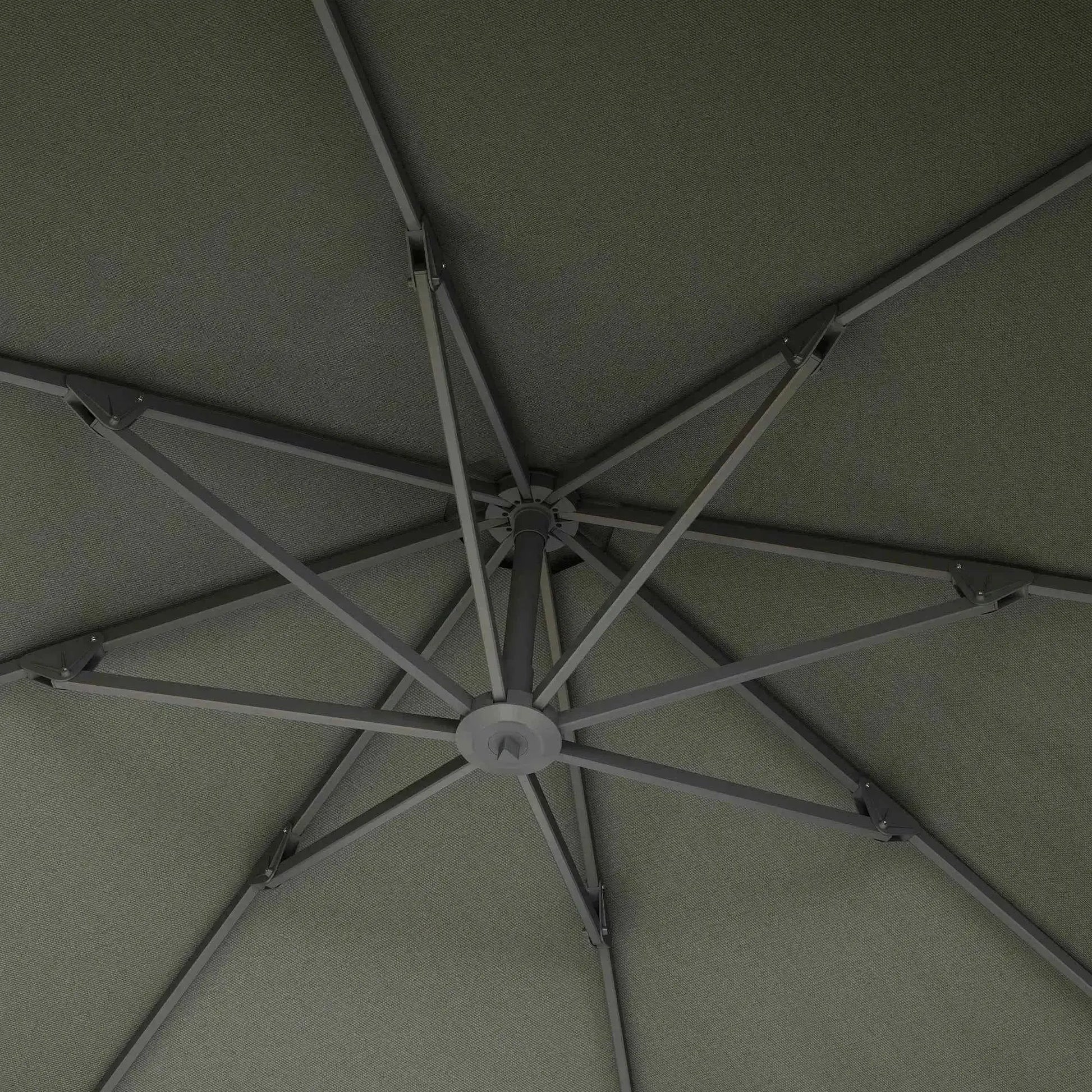 Outsunny 3m Cantilever Parasol – Crank Handle, 360° Rotation, Grey | 84D-388V00GY