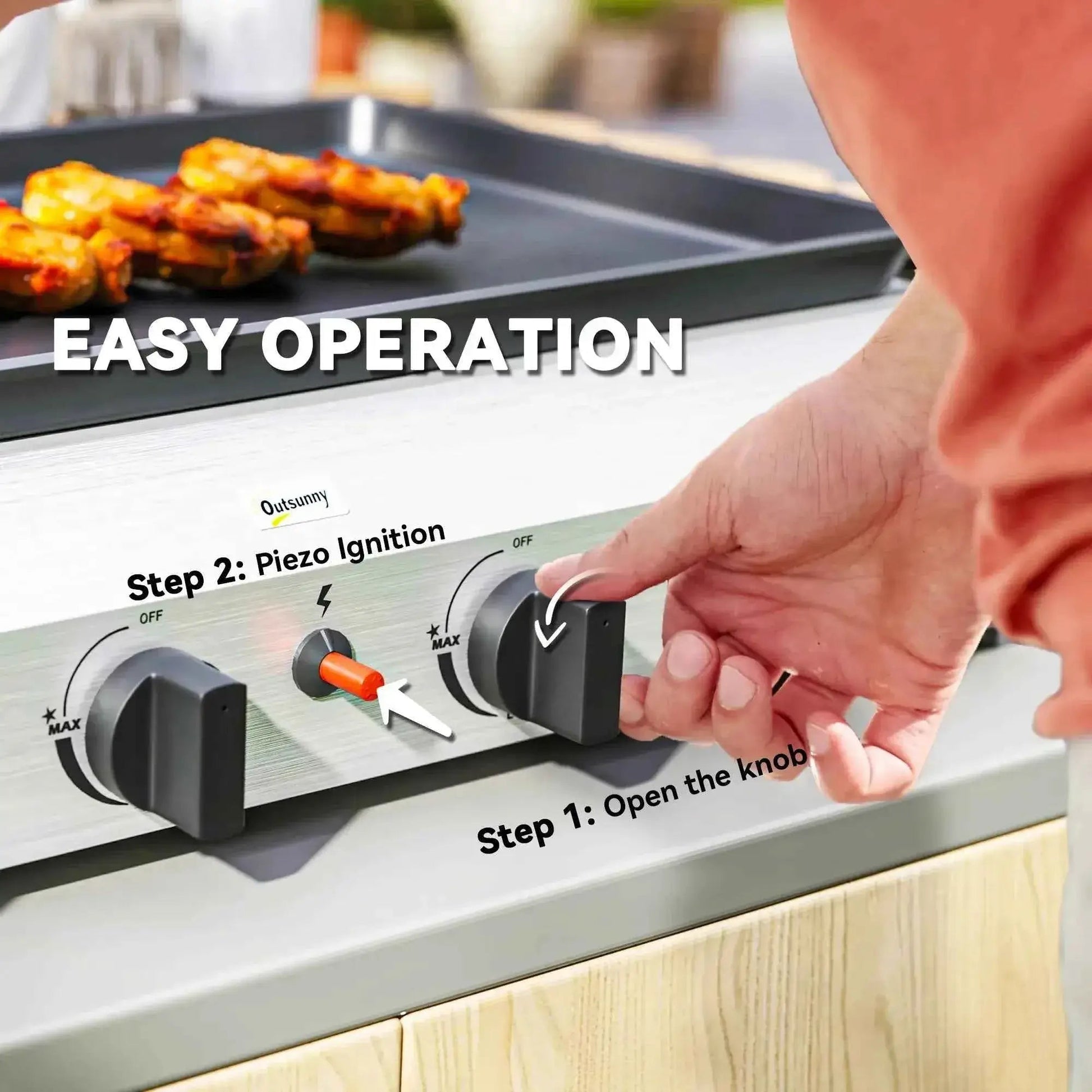 Outsunny 4-Burner Portable Gas Grill | 846-133V72SR