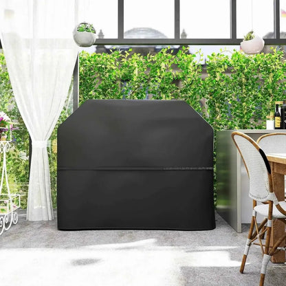 Outsunny bbq cover black durable waterproof oxford fabric with upf30 plus protection and sleek streamlined design
