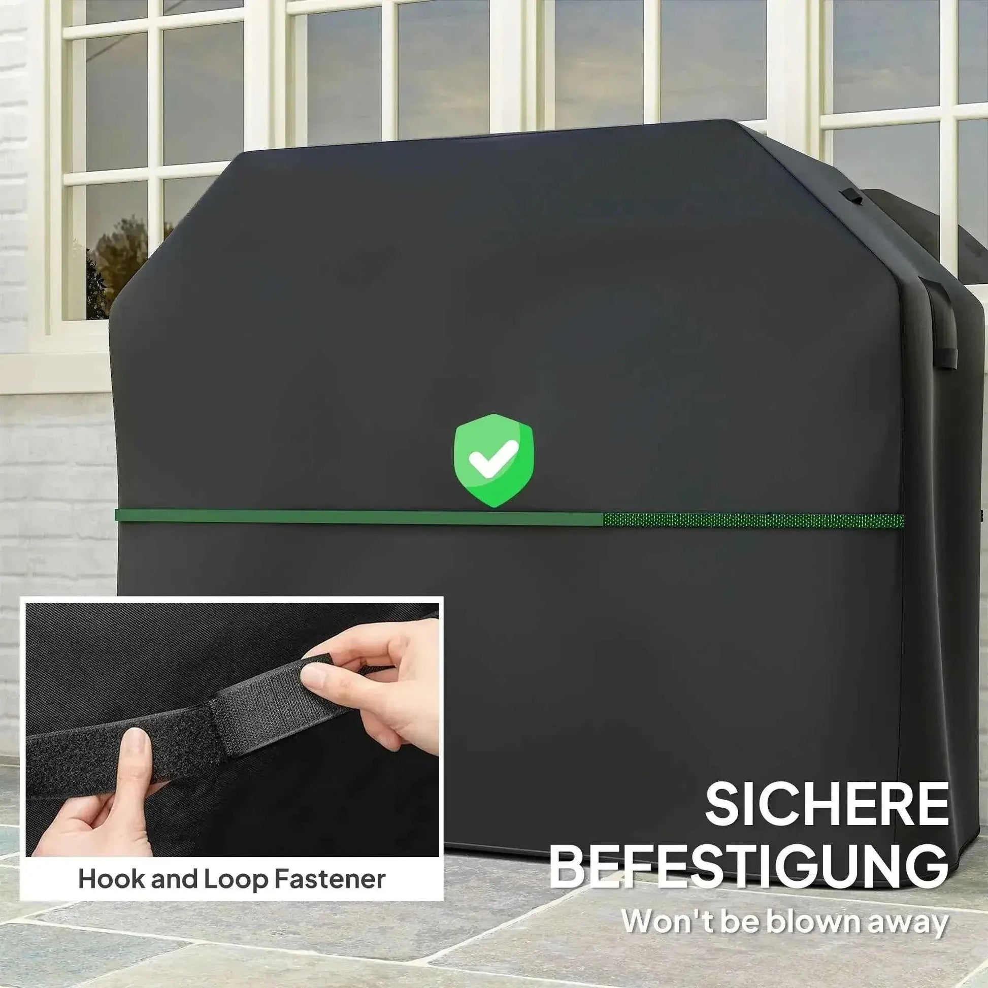 Outsunny BBQ Cover - Waterproof UPF30+ Oxford Grill Cover | 84G-845V00BK