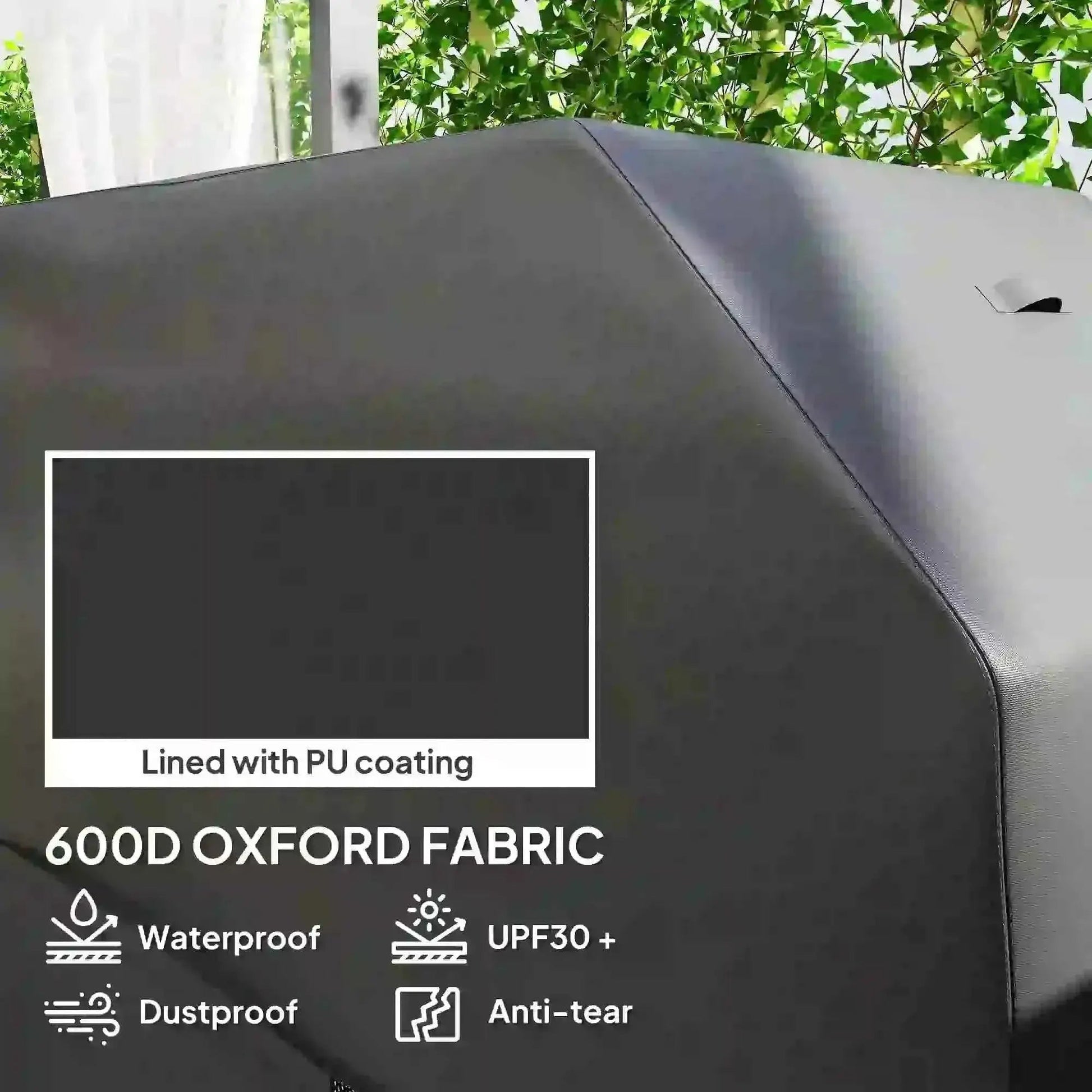 Outsunny BBQ Cover - Waterproof UPF30+ Oxford Grill Cover | 84G-845V00BK
