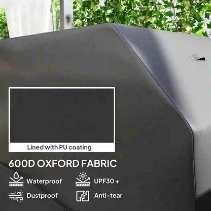 Outsunny BBQ Cover - Waterproof UPF30+ Oxford Grill Cover | 84G-845V00BK