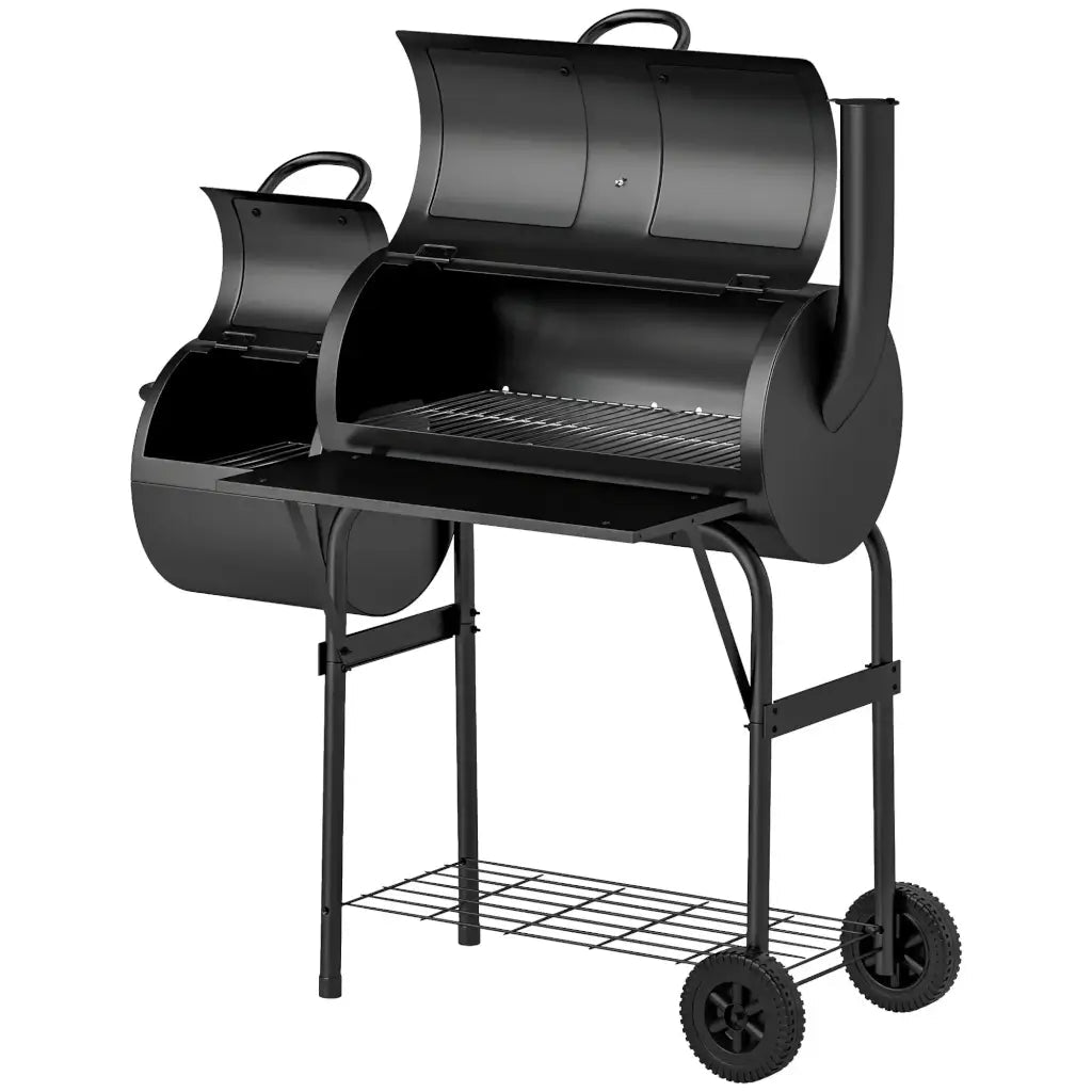 Outsunny BBQ Grill with Offset Smoker | 846 - 177V00BK - BBQs & Grills