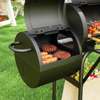 Outsunny BBQ Grill with Offset Smoker | 846 - 177V00BK - BBQs & Grills