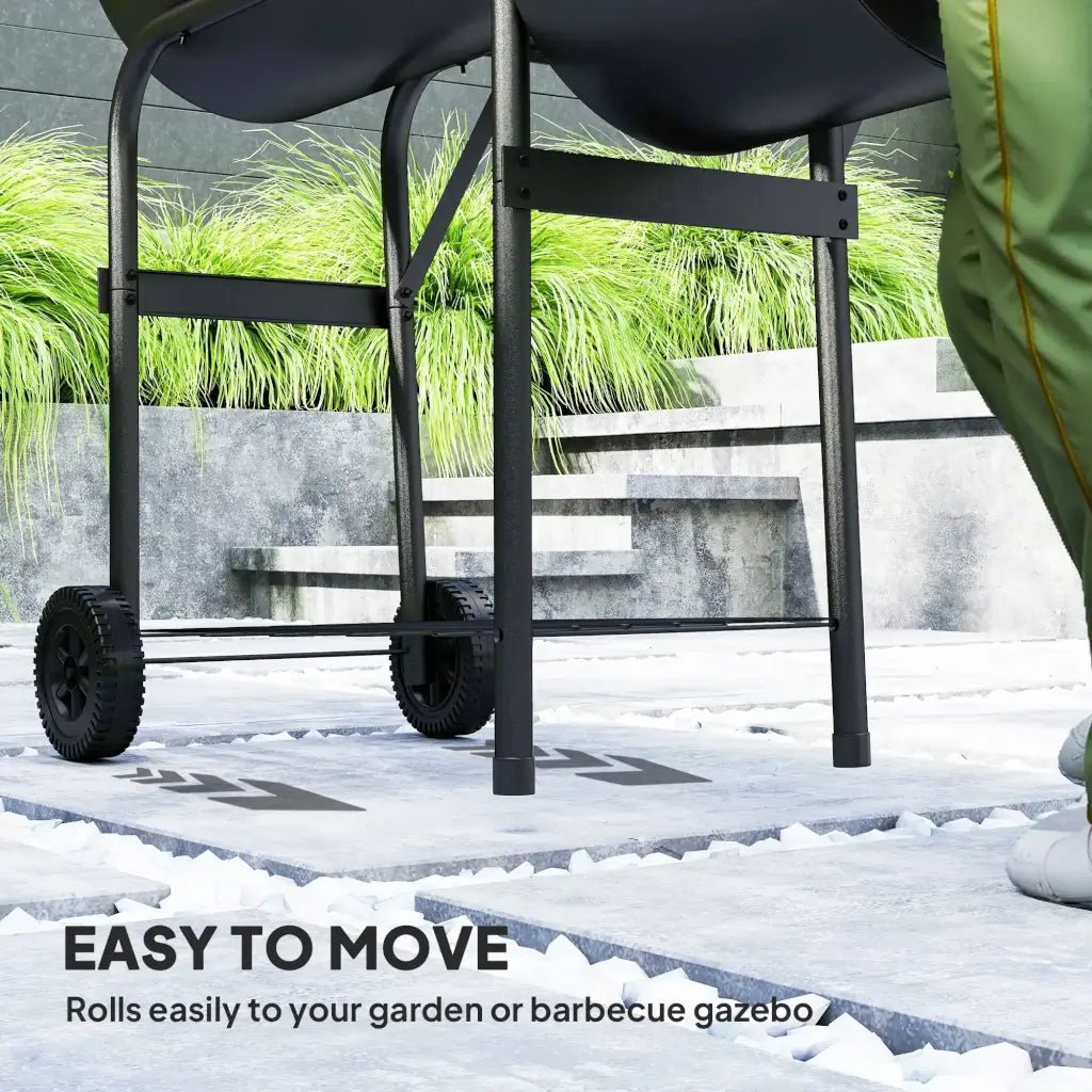 Outsunny BBQ Grill with Offset Smoker | 846 - 177V00BK - BBQs & Grills