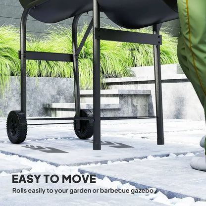 Outsunny BBQ Grill with Offset Smoker | 846 - 177V00BK - BBQs & Grills