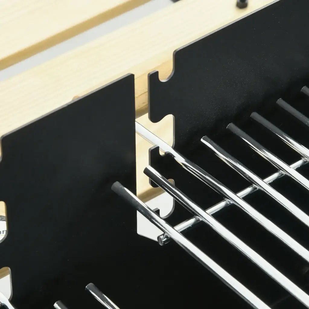 Outsunny Charcoal BBQ Grill Trolley | 846 - 144V00BK - BBQs & Grills