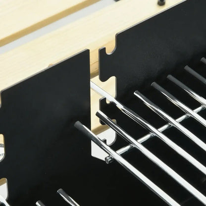 Outsunny Charcoal BBQ Grill Trolley | 846 - 144V00BK - BBQs & Grills