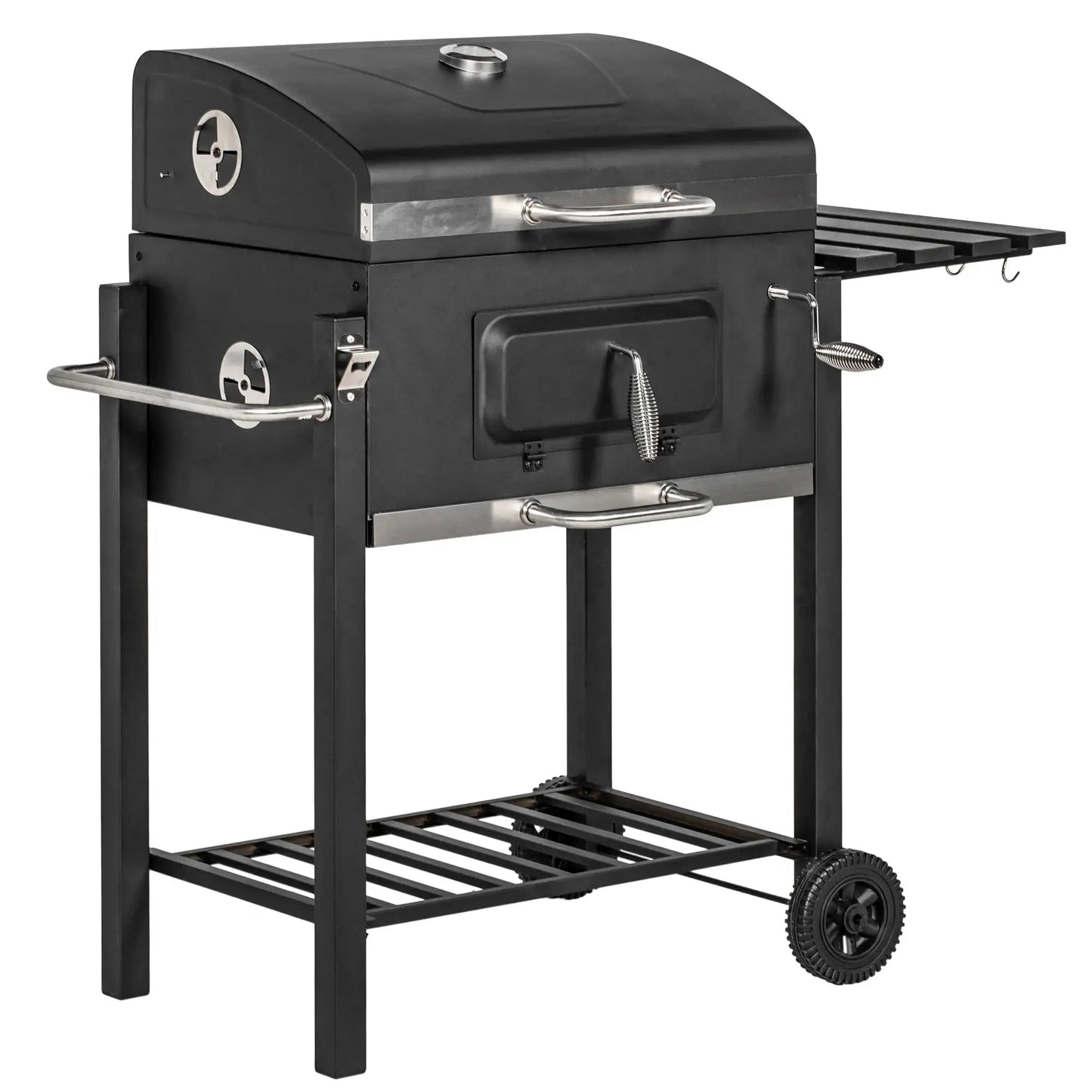 Outsunny Charcoal Grill, with Height - Adjustable Coal Pan - Black 846 - 013V00GY - Garden & Outdoor