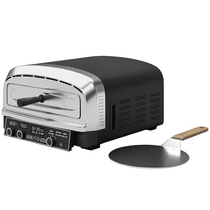 Outsunny Electric Pizza Oven – Dual‑Control Countertop Pizza Maker | 846 - 314V70BK - Pizza Ovens