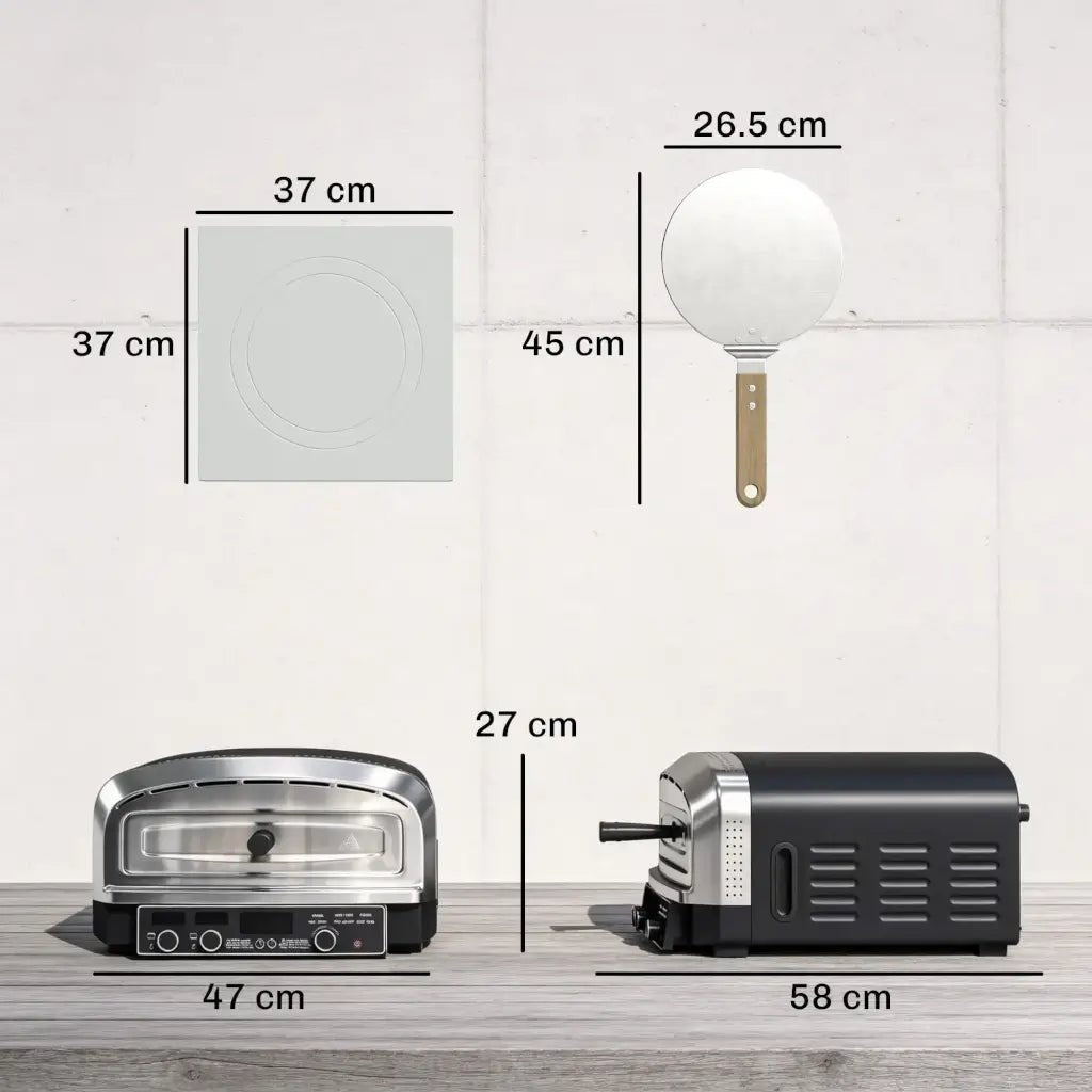 Outsunny Electric Pizza Oven – Dual‑Control Countertop Pizza Maker | 846 - 314V70BK - Pizza Ovens