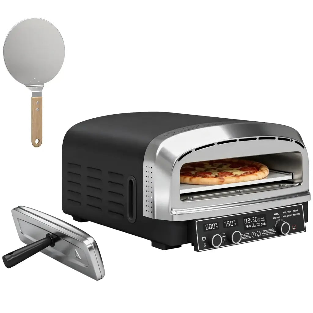 Outsunny Electric Pizza Oven – Dual‑Control Countertop Pizza Maker | 846 - 314V70BK - Pizza Ovens