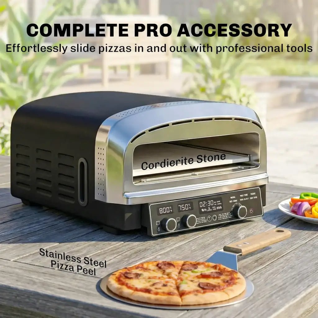 Outsunny Electric Pizza Oven – Dual‑Control Countertop Pizza Maker | 846 - 314V70BK - Pizza Ovens