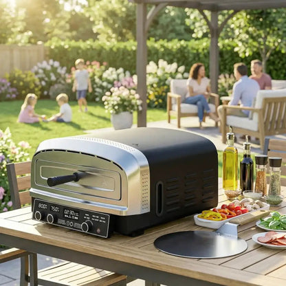 Outsunny Electric Pizza Oven – Dual‑Control Countertop Pizza Maker | 846 - 314V70BK - Pizza Ovens