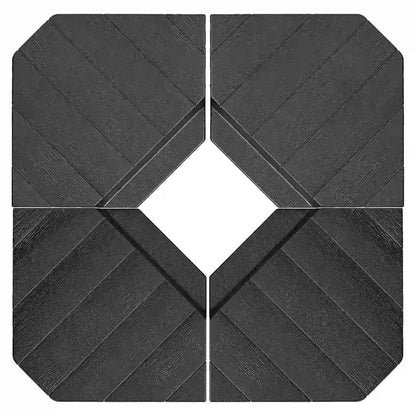 Outsunny Fillable Parasol Base – Set of 4, 80kg Sand, 60kg Water Black | 84D-277V00BK