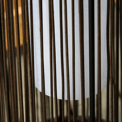 Outsunny Patio Garden PE Rattan Solar Lights Woven Resin Wicker Lantern Auto On/Off Solar Powered Lights for Porch, Yard, Lawn, Courtyard, Indoor & Outdoor Brown 866 - 006BN - Garden & Outdoor