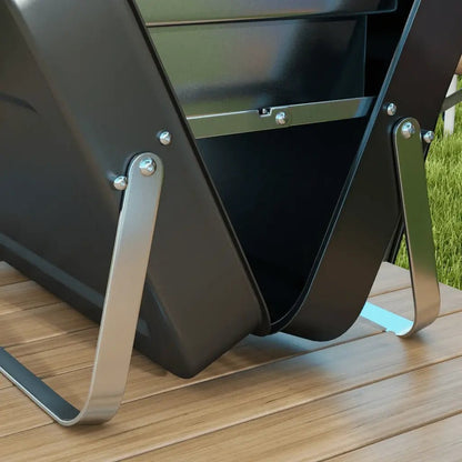 Outsunny Metal Suitable - Style Portable BBQ Grill - Black 846 - 145V00BK - Garden & Outdoor