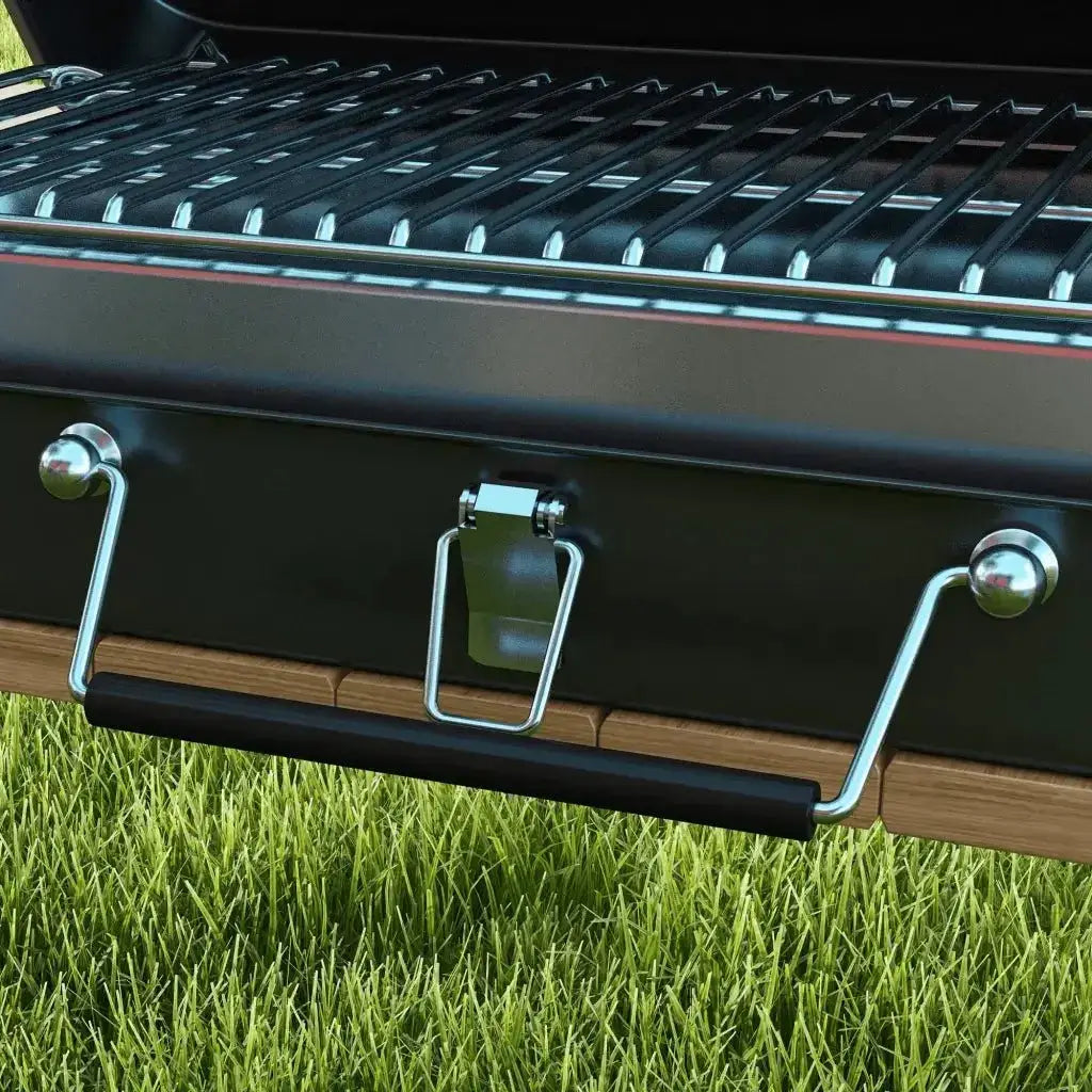 Outsunny Metal Suitable - Style Portable BBQ Grill - Black 846 - 145V00BK - Garden & Outdoor