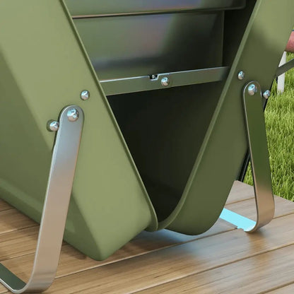 Outsunny Metal Suitable - Style Portable BBQ Grill - Green 846 - 145V00GN - Garden & Outdoor