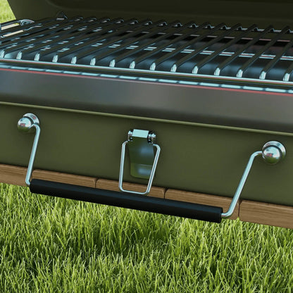 Outsunny Metal Suitable - Style Portable BBQ Grill - Green 846 - 145V00GN - Garden & Outdoor