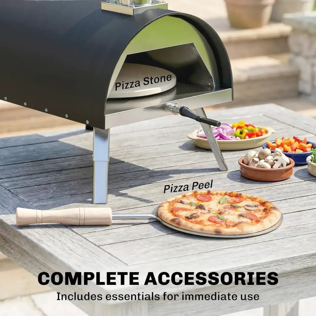 Outsunny Outdoor Pizza Oven – Wood & Pellet Fired Garden Pizza Maker | 846 - 284V00BK - Pizza Ovens