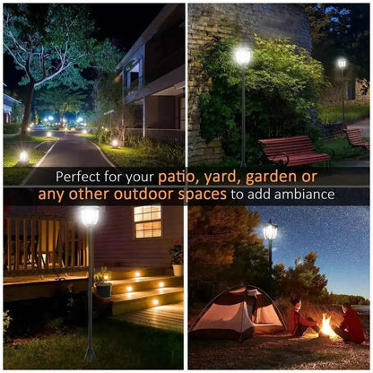Outsunny outdoor solar lamp post in silver finish with sensor, slim pole, and rounded top, 1.77m tall for pathways