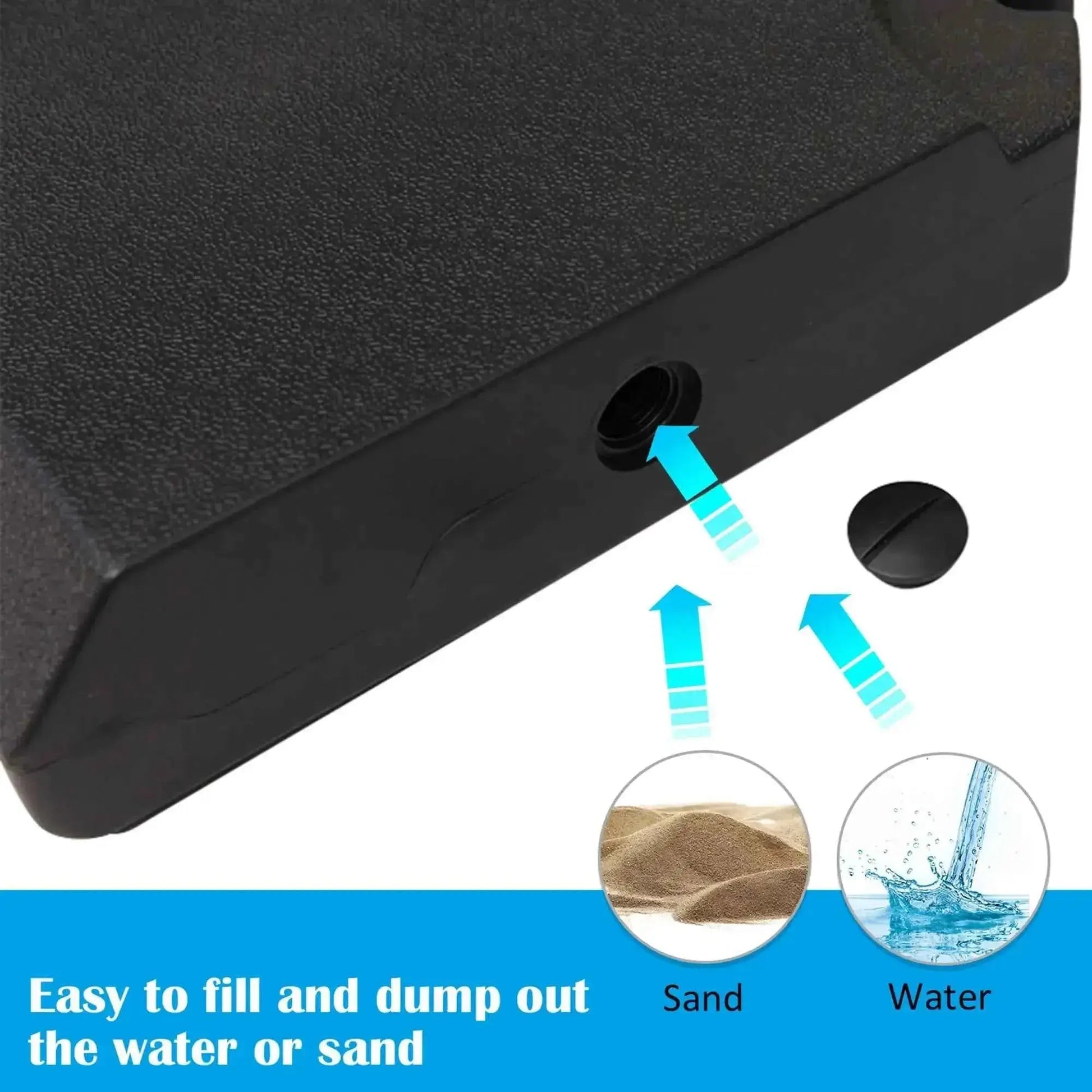 Outsunny Parasol Base Weights – Set of 4, Fillable, Up to 120kg | 84D-070