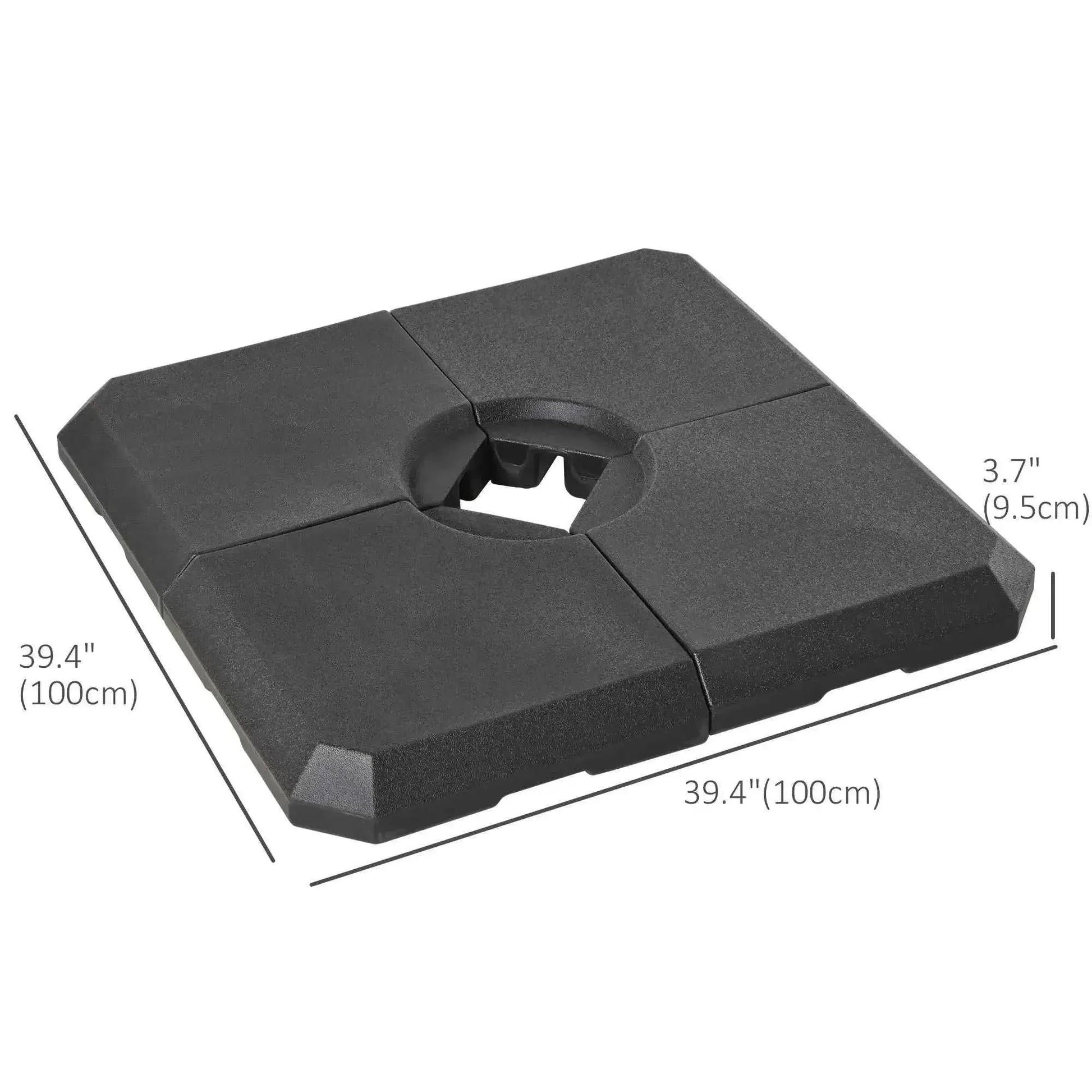 Outsunny Parasol Base Weights – Set of 4, Fillable, Up to 120kg | 84D-070