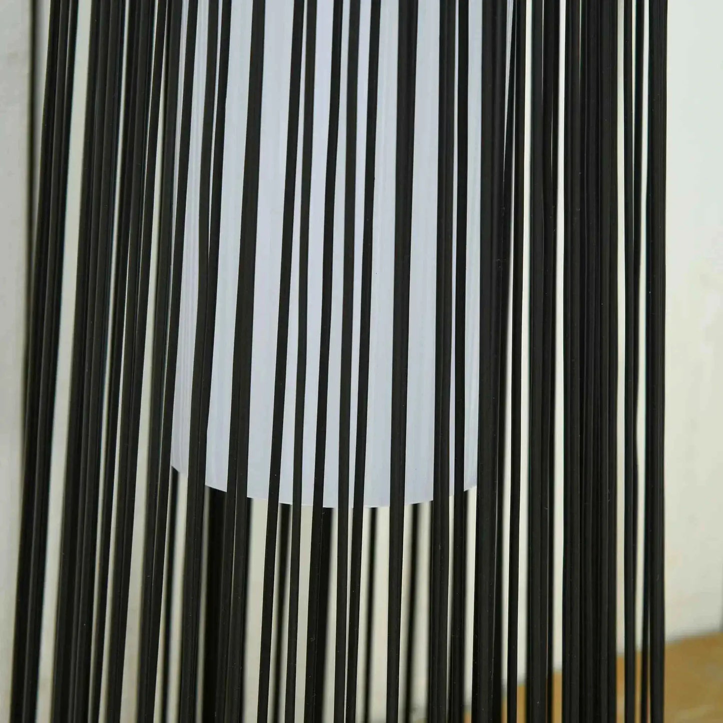 Outsunny Solar Powered Woven Resin Wicker Lantern, Auto On/Off - Black | 866-066BK