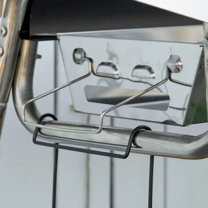 Outsunny Portable Charcoal BBQ Grill - Black | 846 - 109V00BK - BBQs & Grills