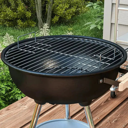 Outsunny Portable Round Kettle Charcoal Grill BBQ Smoker with Lid Outdoor Heat Control Party Patio Barbecue Garden 846 - 033 - Garden & Outdoor