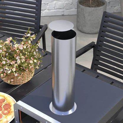 Outsunny Portable Wood Pellet Pizza Oven with 12" / 30cm Rotating Pizza Stone, Peel and Cover, Wood Fired Pizza Maker with Thermometer for Outdoor Garden Cooking 846 - 123V00BK - Garden & Outdoor