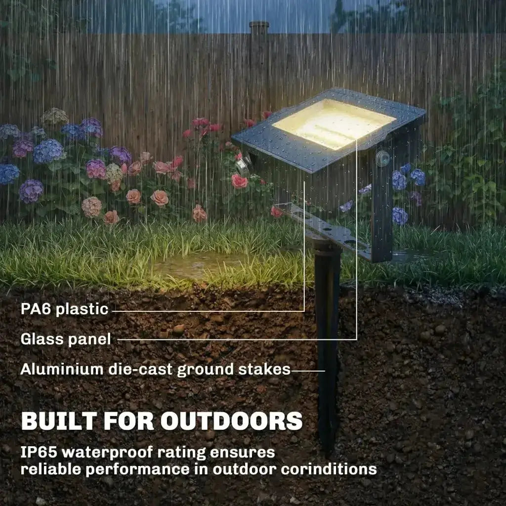 Outsunny RGB Garden Stake & Wall‑Mount Lights – Remote Control, IP65 Waterproof | 84J‑212V70BK - Furniture, Lighting & Decor