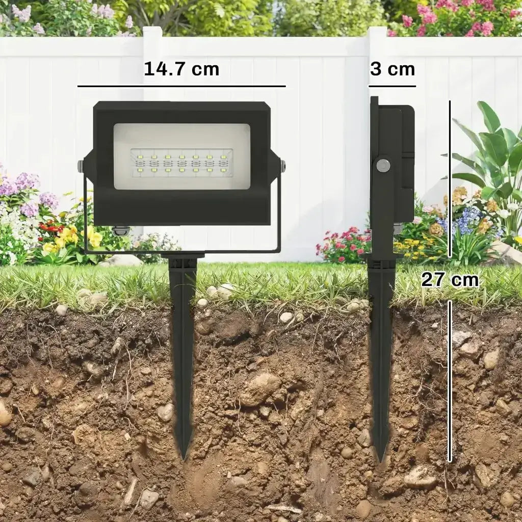 Outsunny RGB Garden Stake & Wall‑Mount Lights – Remote Control, IP65 Waterproof | 84J‑212V70BK - Furniture, Lighting & Decor