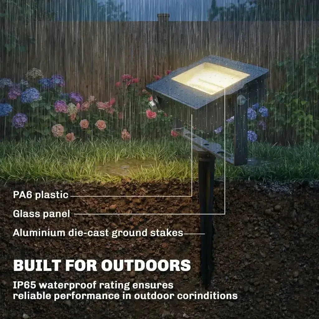 Outsunny RGB Garden Stake & Wall‑Mount Lights – Remote Control, IP65 Waterproof | 84J‑212V70BK - Furniture, Lighting & Decor