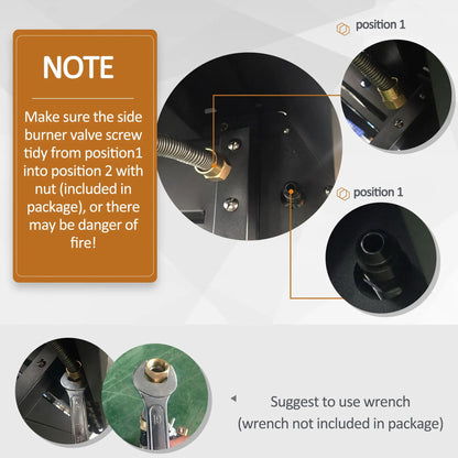 Outsunny Seven - Burner Gas BBQ Grill - Grey | 846 - 065V70GY - Gas BBQs