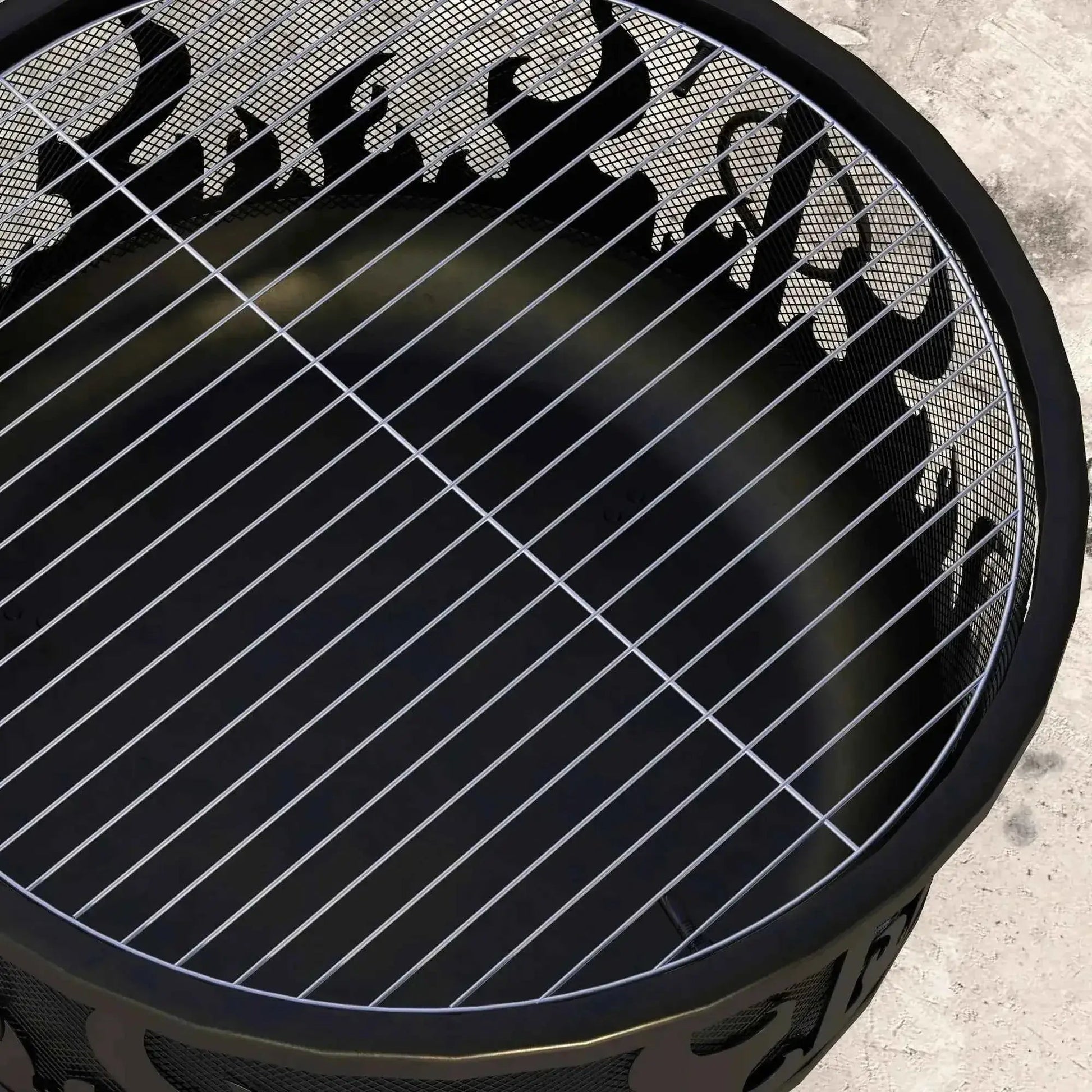 Outsunny Steel Fire Pit BBQ, with Poker - Black | 842-169V01BK
